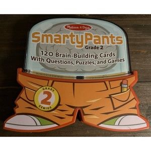 Melissa & Doug SMARTY PANTS Grade 2 Brain Building Cards Questions Puzzles Games